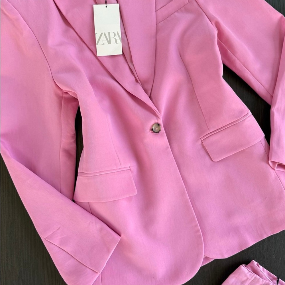 Zara Vibrant Pink Jacket With Pants - Picture 3 of 11